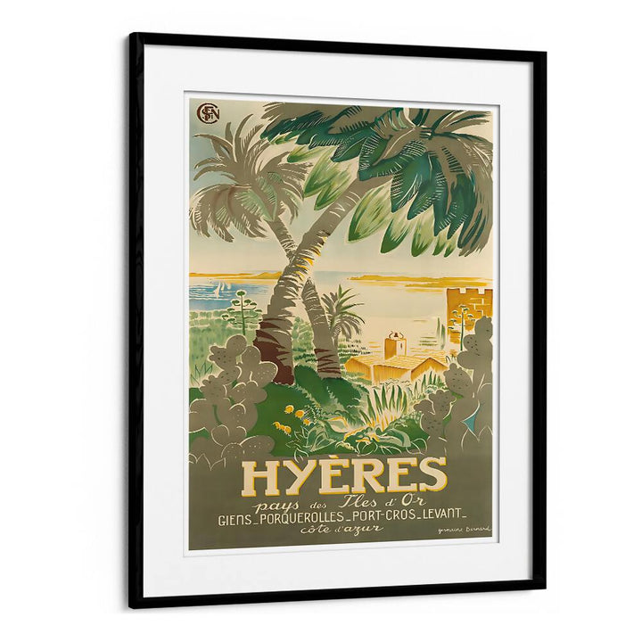 Discover the charm of Hyères with these beautifully designed vintage travel posters, perfect for any space.