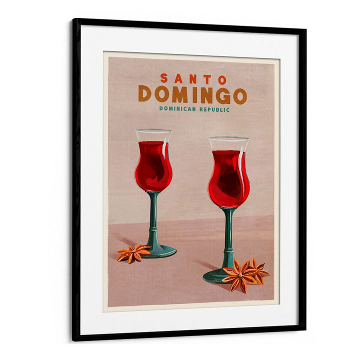 Elevate your space with SANTO DOMINGO COCKTAIL, BAR art featuring vibrant drinks and cultural flair. Perfect for bars!