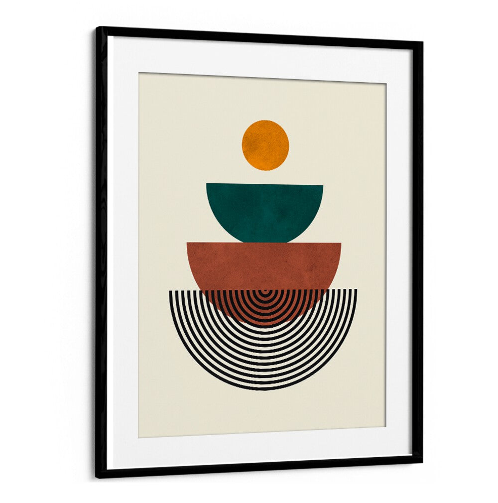 Stylish LINES AND CIRCLES VII, GEOMETRIC ART PRINTS featuring bold colors and shapes, perfect for modern decor.