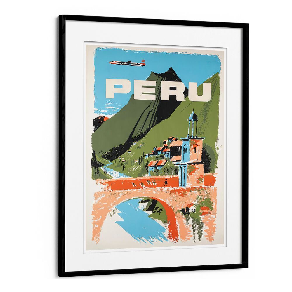 Vintage travel poster showcasing Peru's stunning landscapes, perfect for art lovers. Explore PERU, VINTAGE TRAVEL POSTERS.