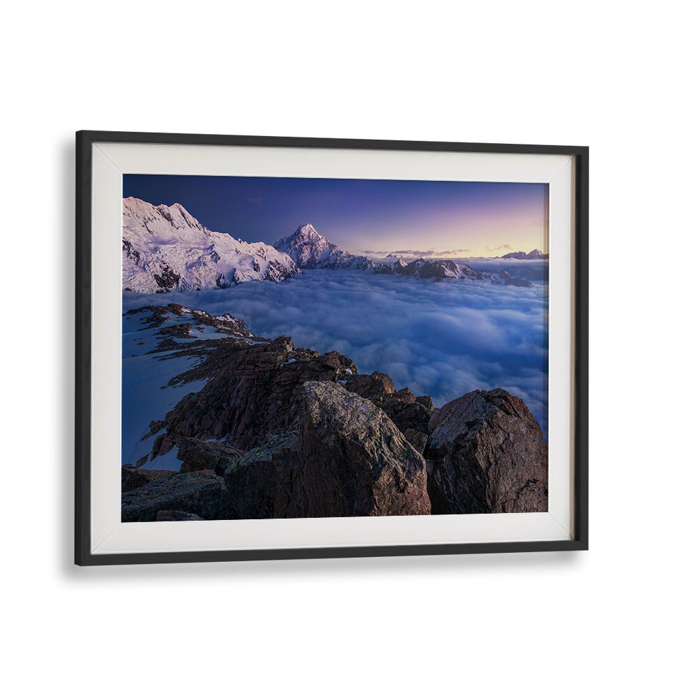 Stunning ABOVE THE CLOUDS, PHOTOGRAPHY PRINTS showcasing majestic mountains and clouds, perfect for elevating your space.
