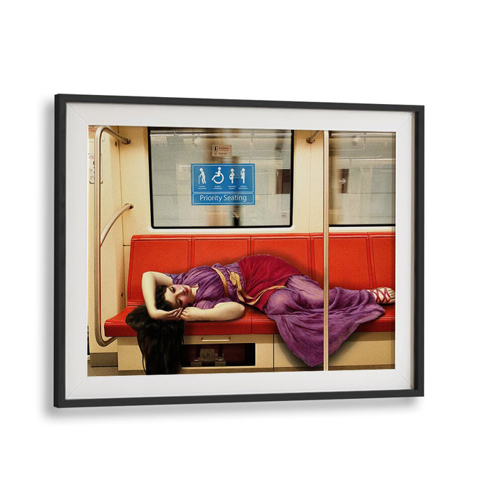Stunning PRIORITY SEATING, ALTERED ART PRINTS by Dikhotomy, featuring a unique blend of modern creativity and reflection.