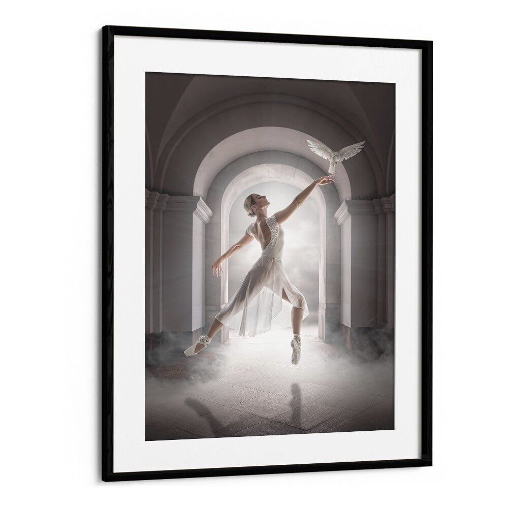 BIRD DANCE, PHOTOGRAPHY PRINTS capture a dancer reaching for a bird in a surreal, enchanting setting.