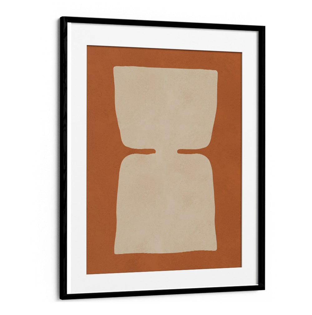 Stylish TRIBAL SHAPES XVI, GEOMETRIC ART PRINTS featuring elegant tribal patterns on a warm background.