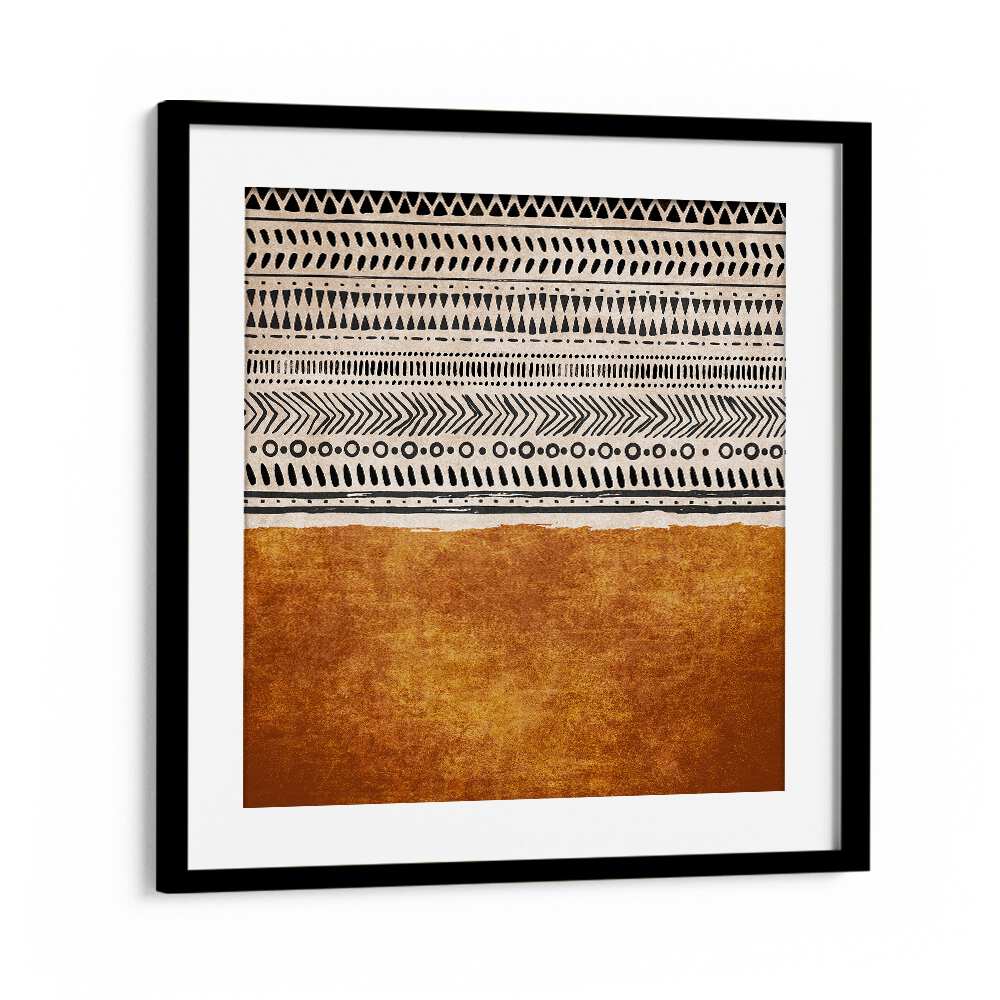 KILIM TURUNCU, BOHO ART PAINTINGS by Emel Tunaboylu features stunning patterns and rich colors on premium canvas.