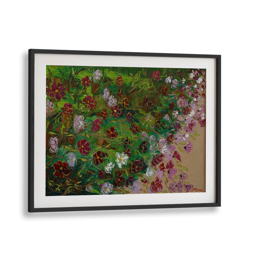 Vibrant COSMOS CANVAS, FLORAL FLOWER PAINTINGS showcasing lush blooms, perfect for any art lover's space.