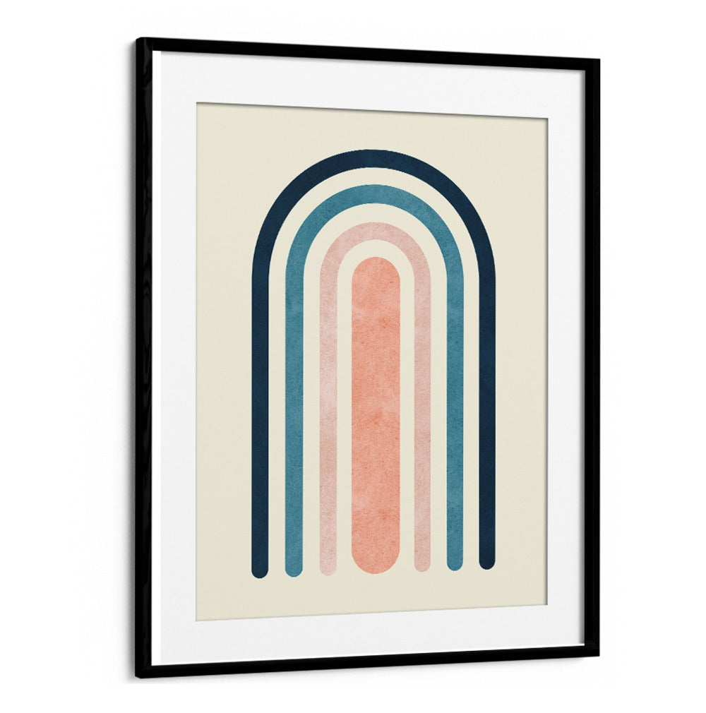 LINES AND ARCS VI, BOHO ART PAINTINGS showcase vibrant arcs in a modern design, perfect for enhancing creative spaces.
