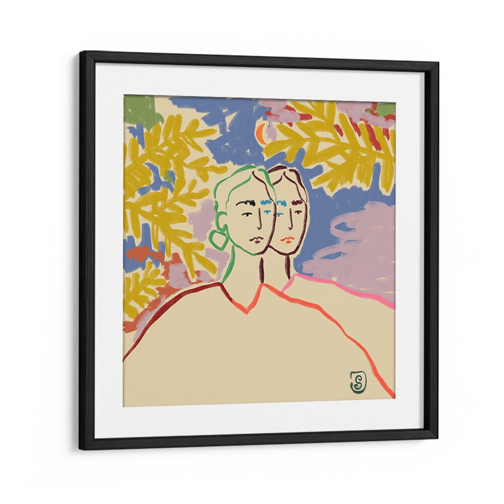 Stylish GEMINI III, ZODIAC poster featuring artistic twin figures, perfect for enhancing your space.