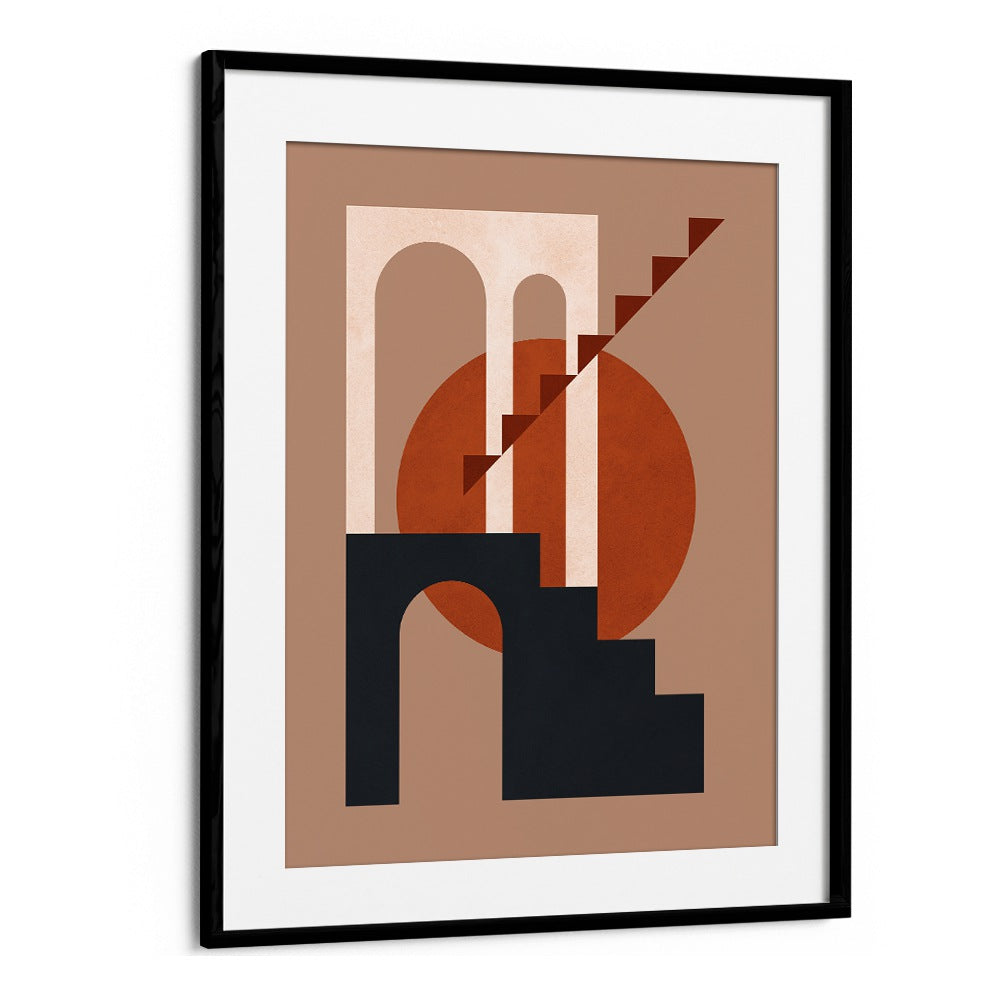 Stylish GEOMETRIC COMPOSITION V, BOHO ART PAINTINGS enhance modern decor with its striking abstract design.