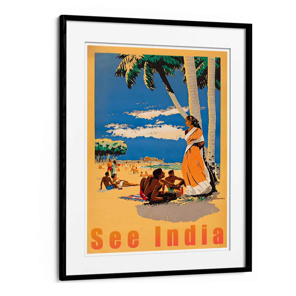 Colorful SEE INDIA, VINTAGE TRAVEL POSTERS capture India's vibrant culture and spirit, ideal for home or office decor.