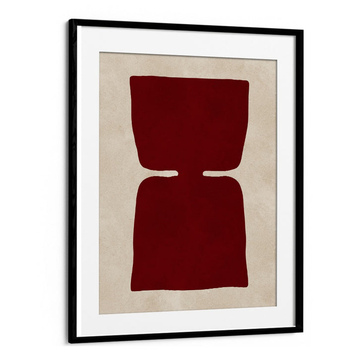 Stunning ORGANIC IV-2, GEOMETRIC ART PRINTS featuring rich red shapes, perfect for transforming any space.
