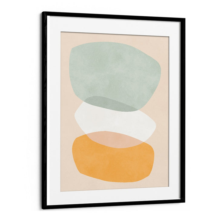 Stylish ROCK OVERLAY II, ABSTRACT PAINTINGS showcase soft shapes and colors, perfect for enhancing any space.
