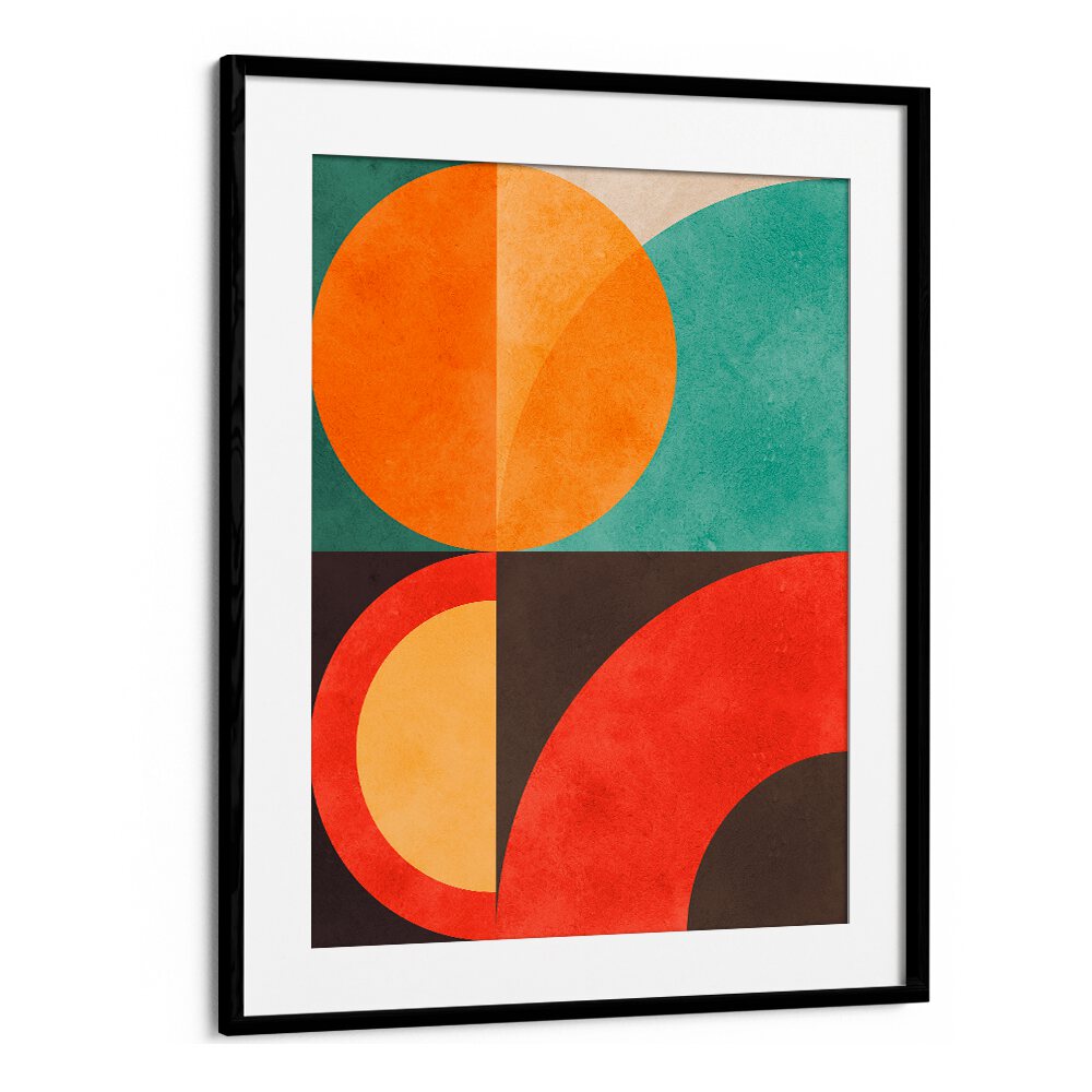 Vibrant CIRCLES IN HARMONY IX, GEOMETRIC ART PRINTS showcasing bold colors and elegant shapes for modern decor.