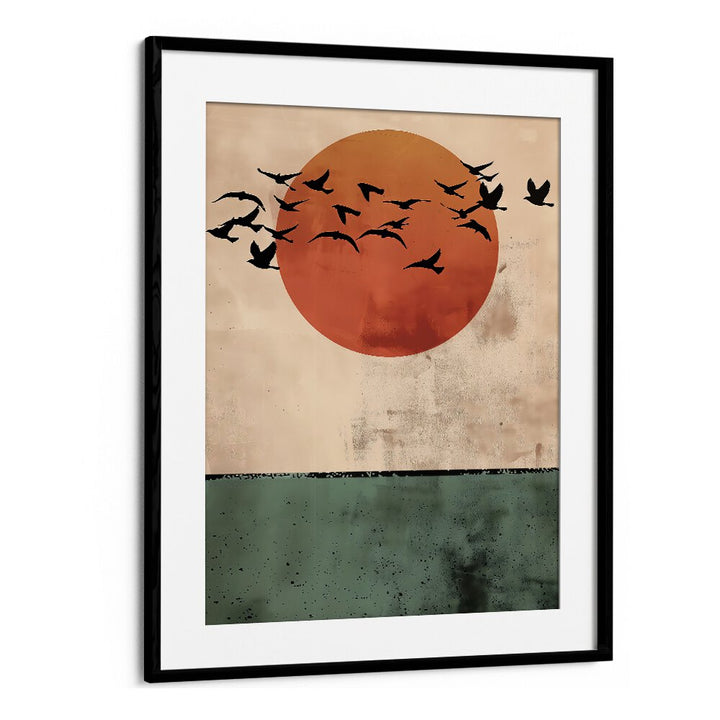 Stunning BIRDS FLYING IN THE SUNSET, LANDSCAPE PAINTINGS by Andreas Magnusson, capturing nature's beauty.