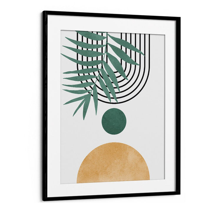 Stylish LEAVES V, BOHO ART PAINTINGS blend watercolor leaves with abstract elements for modern home decor.