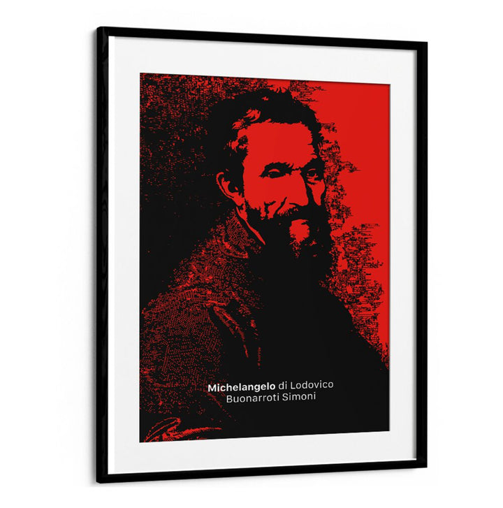 Striking MICHELANGELO, PORTRAITS artwork featuring a bold design to elevate your space with timeless elegance.