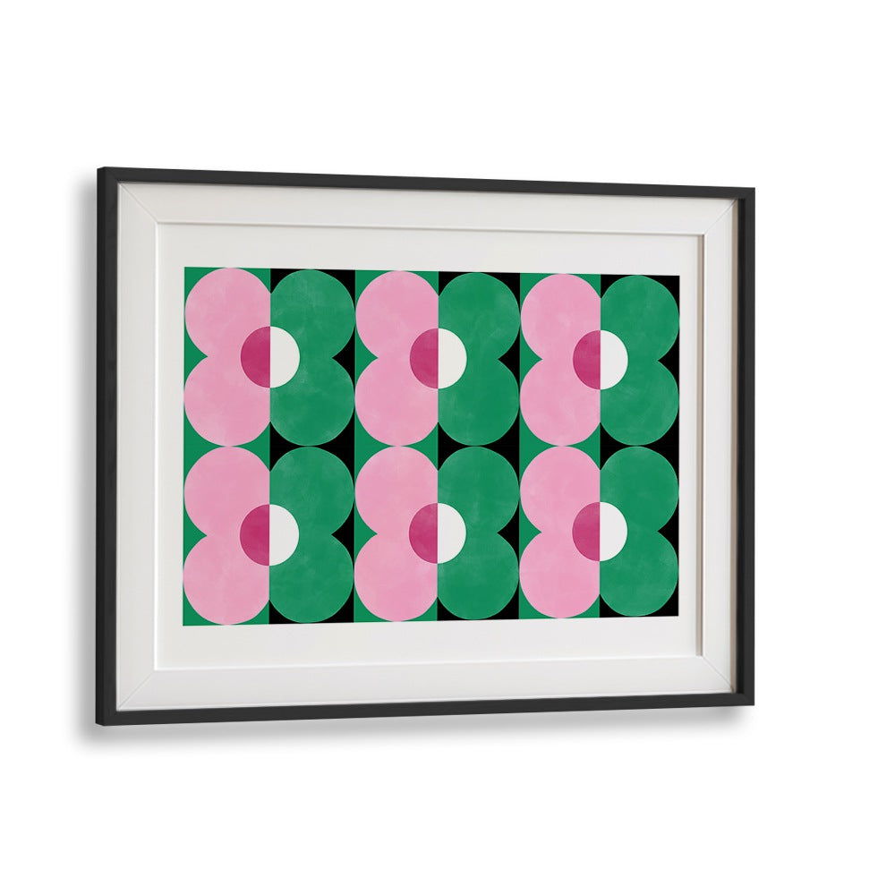 Bright GREEN & pink floral painting by Elena Ristova, perfect for adding a vibrant touch to your space.
