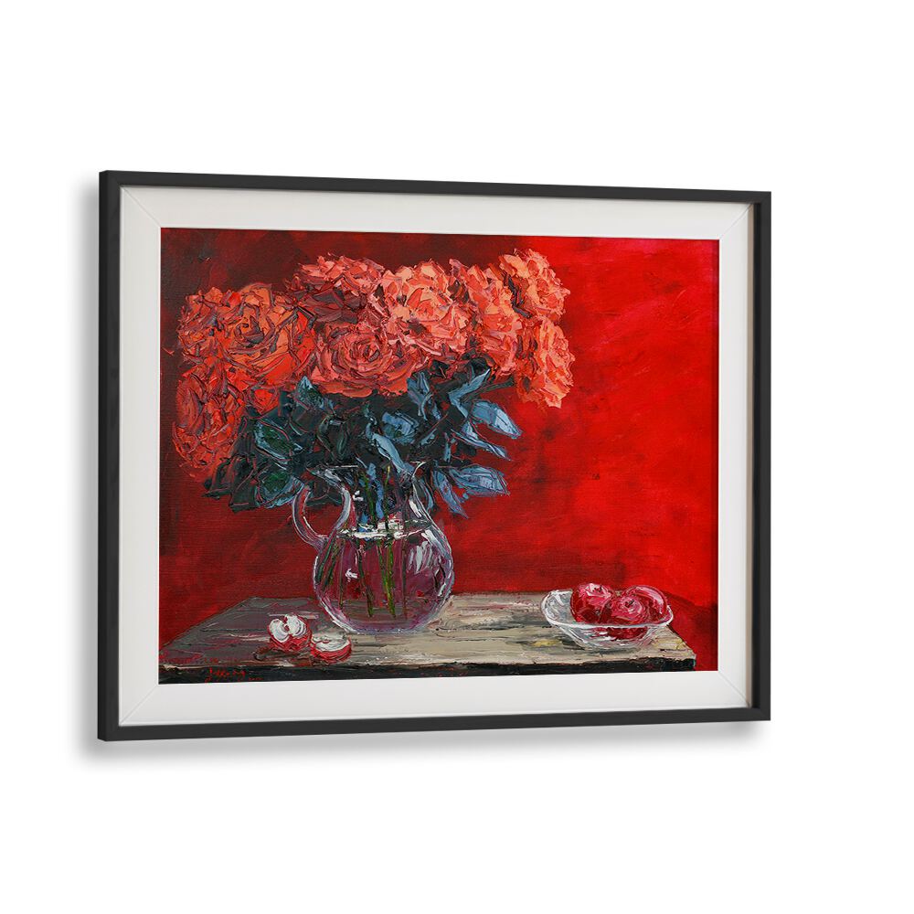 Vibrant flower scent fills the room with this stunning floral flower painting, perfect for any decor.