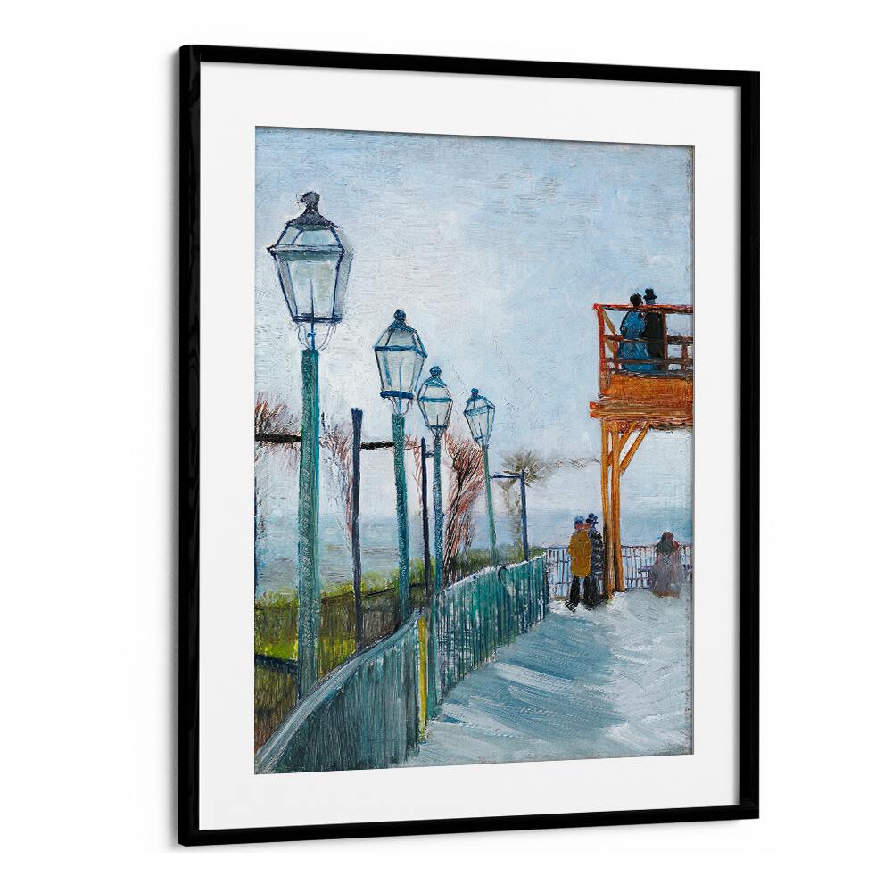 TERRACE AND OBSERVATION DECK AT THE MOULIN DE BLUTE-FIN, MONTMARTRE (1887),  VINTAGE PAINTINGS