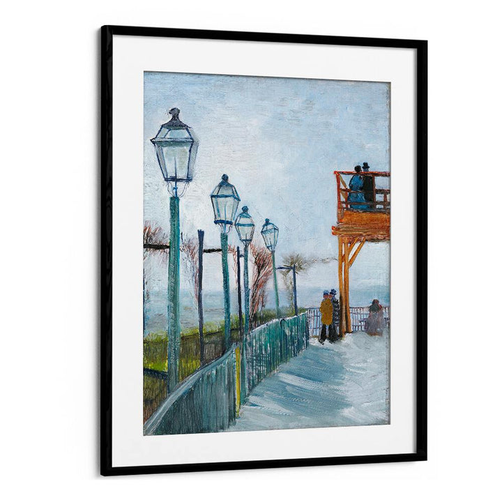 TERRACE AND OBSERVATION DECK AT THE MOULIN DE BLUTE-FIN, MONTMARTRE (1887),  VINTAGE PAINTINGS