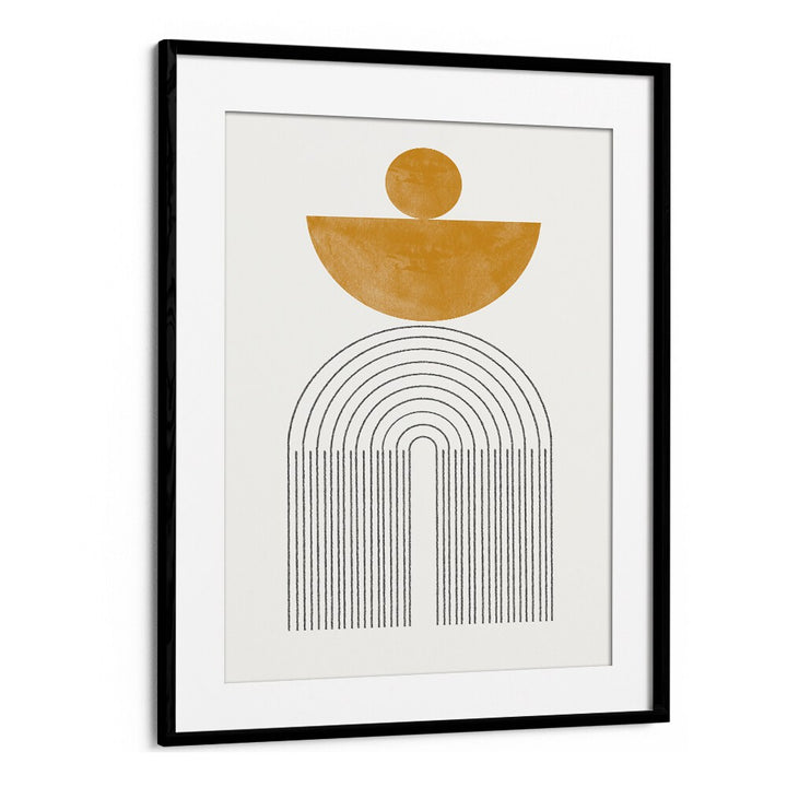 ARCH COMPOSITION VII, BOHO ART PAINTINGS by THE MIUUS STUDIO features a modern abstract design in warm tones.