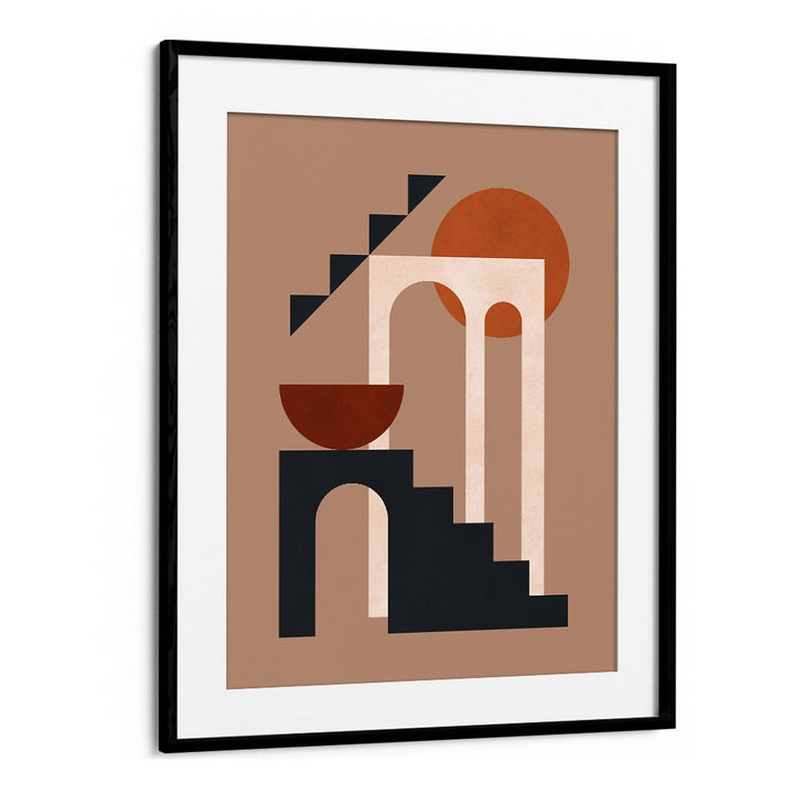 Colorful geometric shapes in GEOMETRIC COMPOSITION VI, BOHO ART PAINTINGS, perfect for modern abstract art lovers.