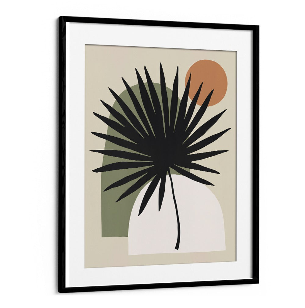 Stylish COMPOSITION V, BOHO ART PAINTINGS featuring a vibrant palm design, perfect for modern decor accents.