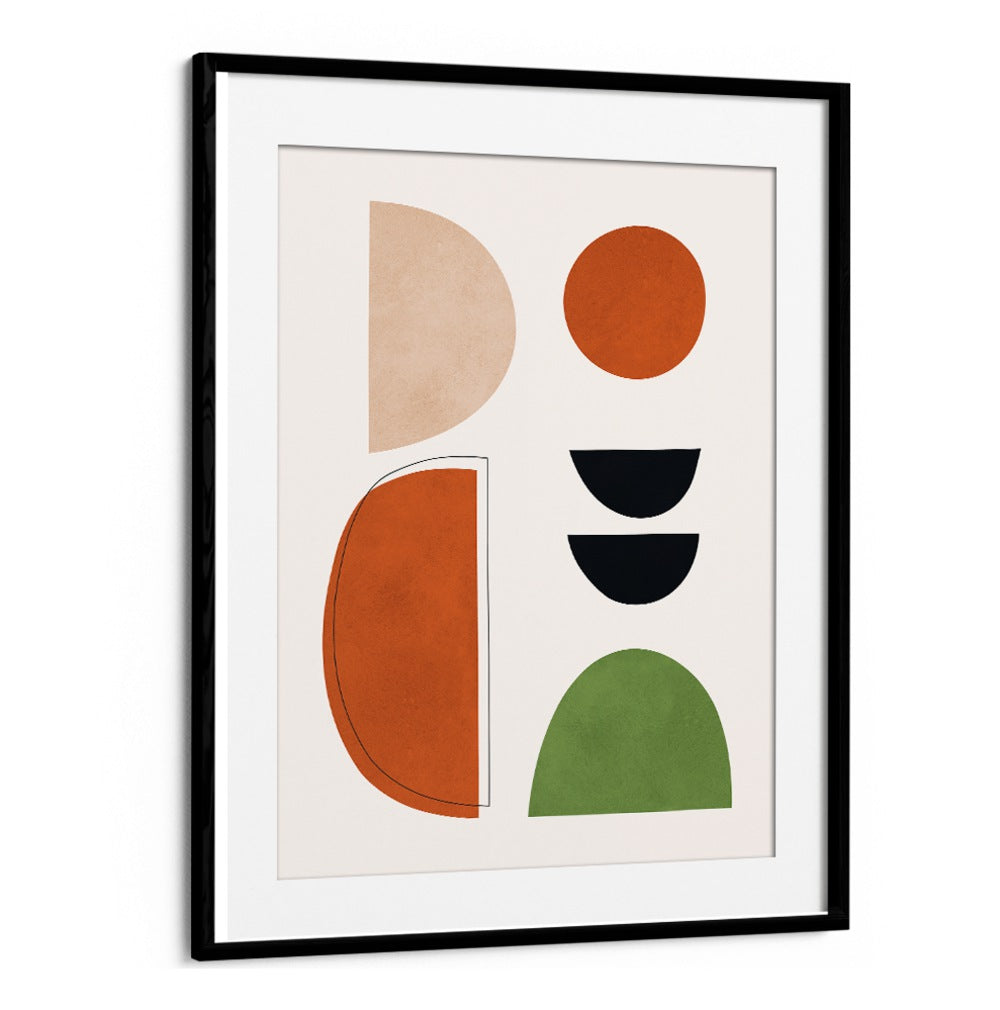 Colorful geometric shapes in a frame showcase EXPRESSIVE VI, GEOMETRIC ART PRINTS, perfect for modern decor.
