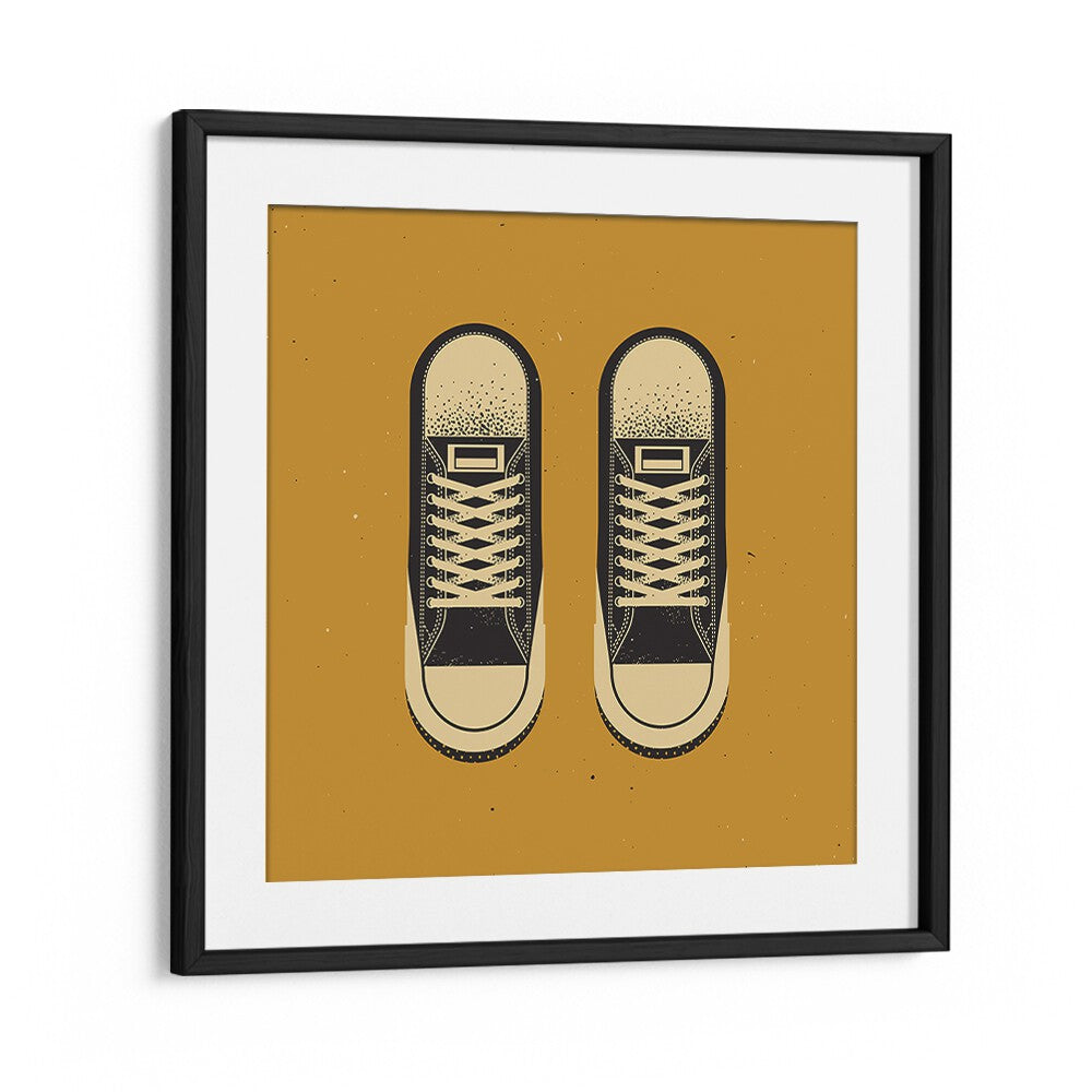 Stylish art print featuring THE BLACK CHUCKS, FASHION POSTERS, perfect for sneaker enthusiasts’ decor.