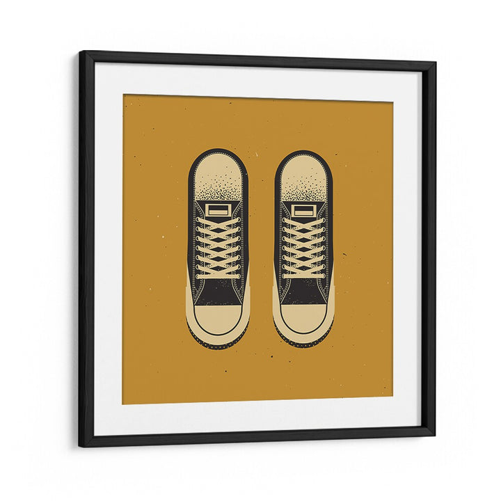 Stylish art print featuring THE BLACK CHUCKS, FASHION POSTERS, perfect for sneaker enthusiasts’ decor.