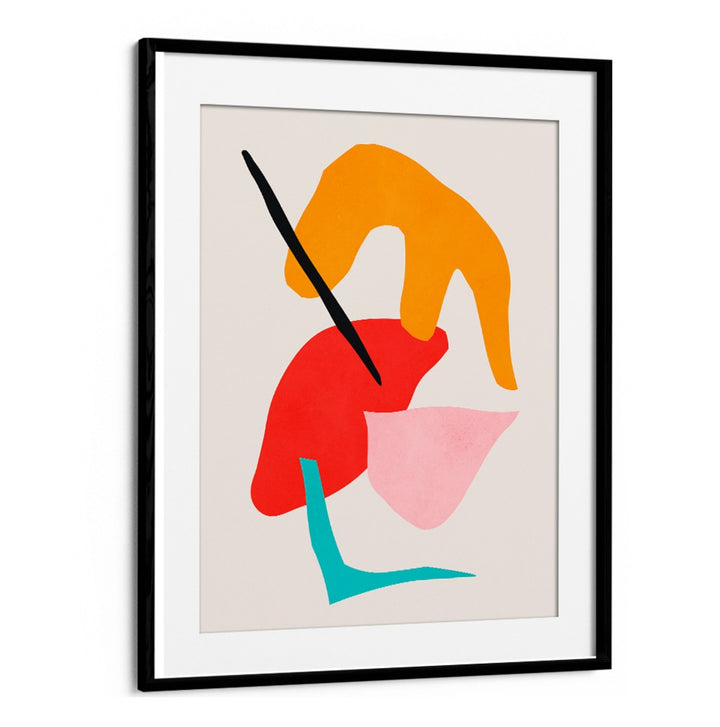 Colorful abstract shapes create the stunning EXPRESSIVE XIV, BOHO ART PAINTINGS, perfect for enhancing artistic spaces.