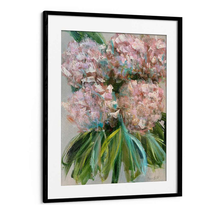 Exquisite PINK HYDRANGEAS WITH LEAVES, FLORAL FLOWER PAINTINGS, perfect for enhancing your home décor.