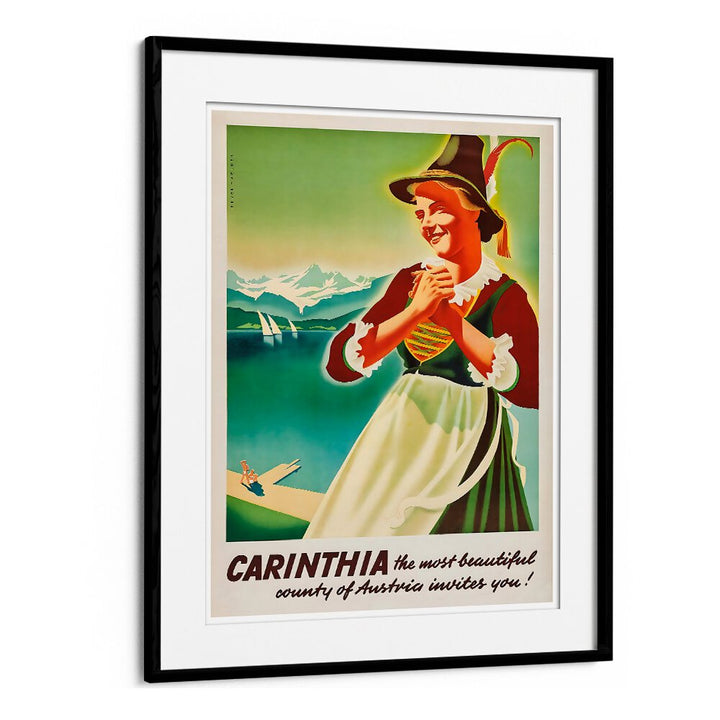 Explore the charm of CARINTHIA, VINTAGE TRAVEL POSTERS featuring a joyful alpine scene inviting adventure.