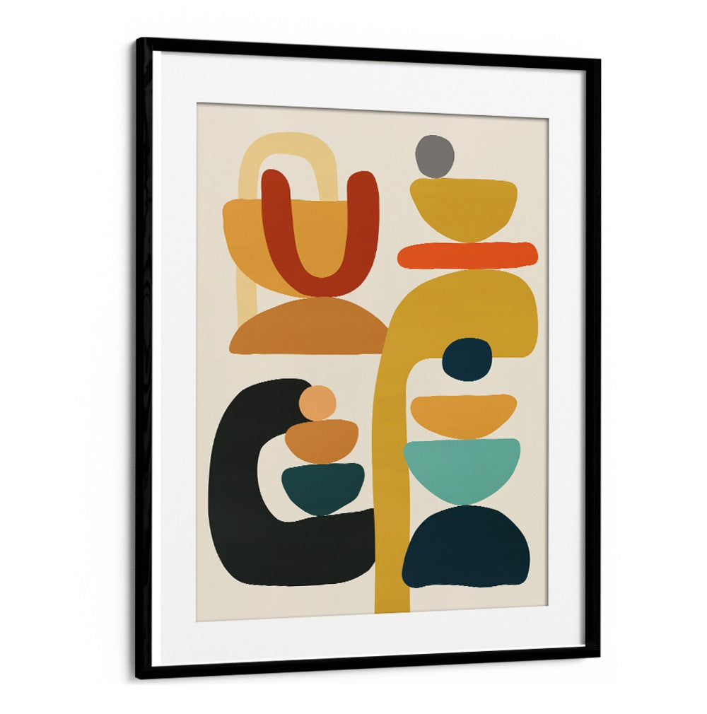Stylish ORGANIC III, BOHO ART PAINTINGS featuring vibrant shapes and colors, perfect for modern home decor.