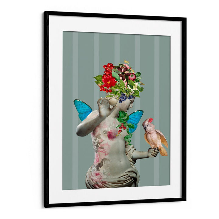 Beautiful altered art print, "DELICATE WOMEN VII," by Andrea Haase, showcasing femininity and resilience.