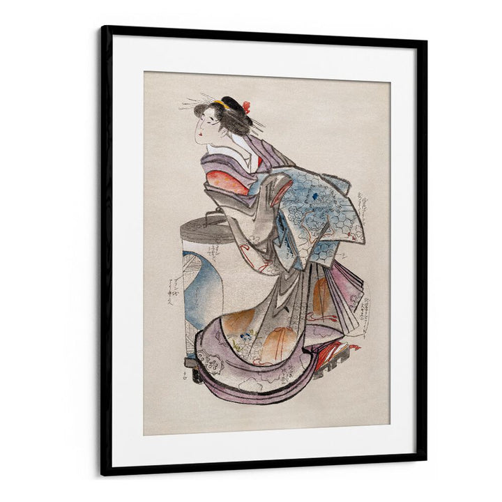 JAPANESE WOMAN FROM ALBUM OF SKETCHES , VINTAGE PAINTINGS