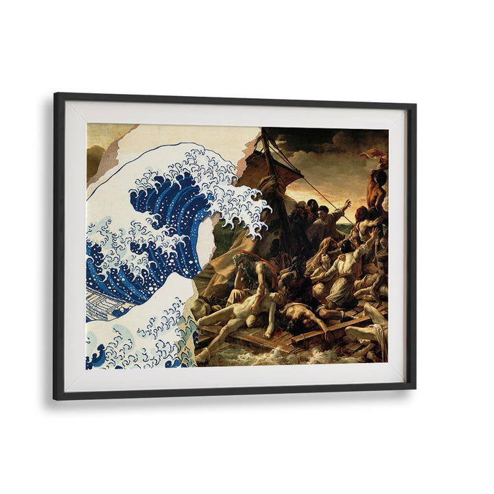 Stunning "Tragedy in the Storm, Altered Art Prints" by Dikhotomy, merging dramatic waves with emotional storytelling.