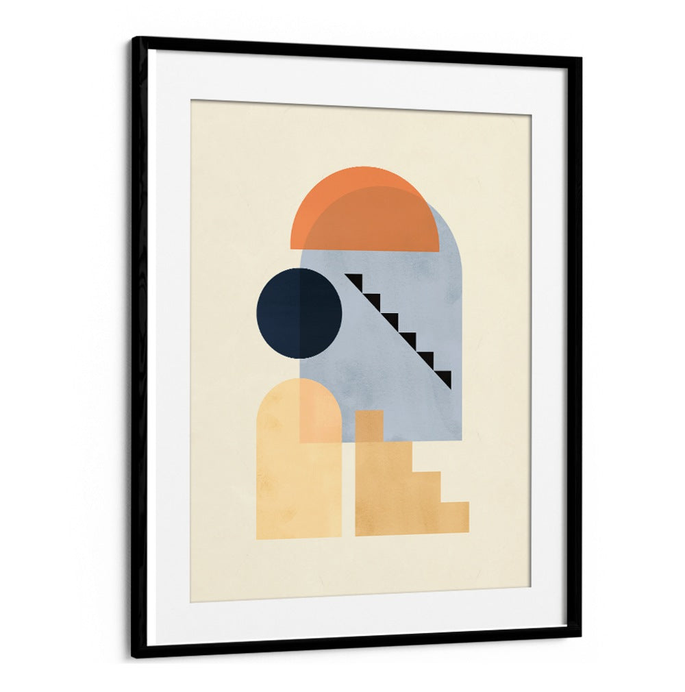Transform your space with COMPOSITION V, BOHO ART PAINTINGS featuring geometric shapes and vibrant colors.