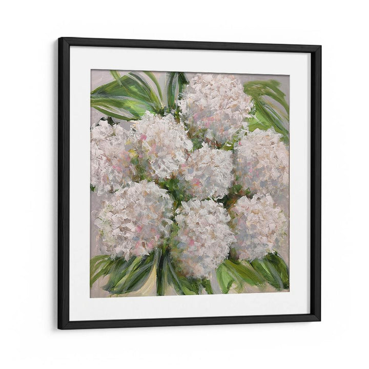 Stunning bouquet of white hydrangeas in elegant floral flower paintings for a vibrant home transformation.