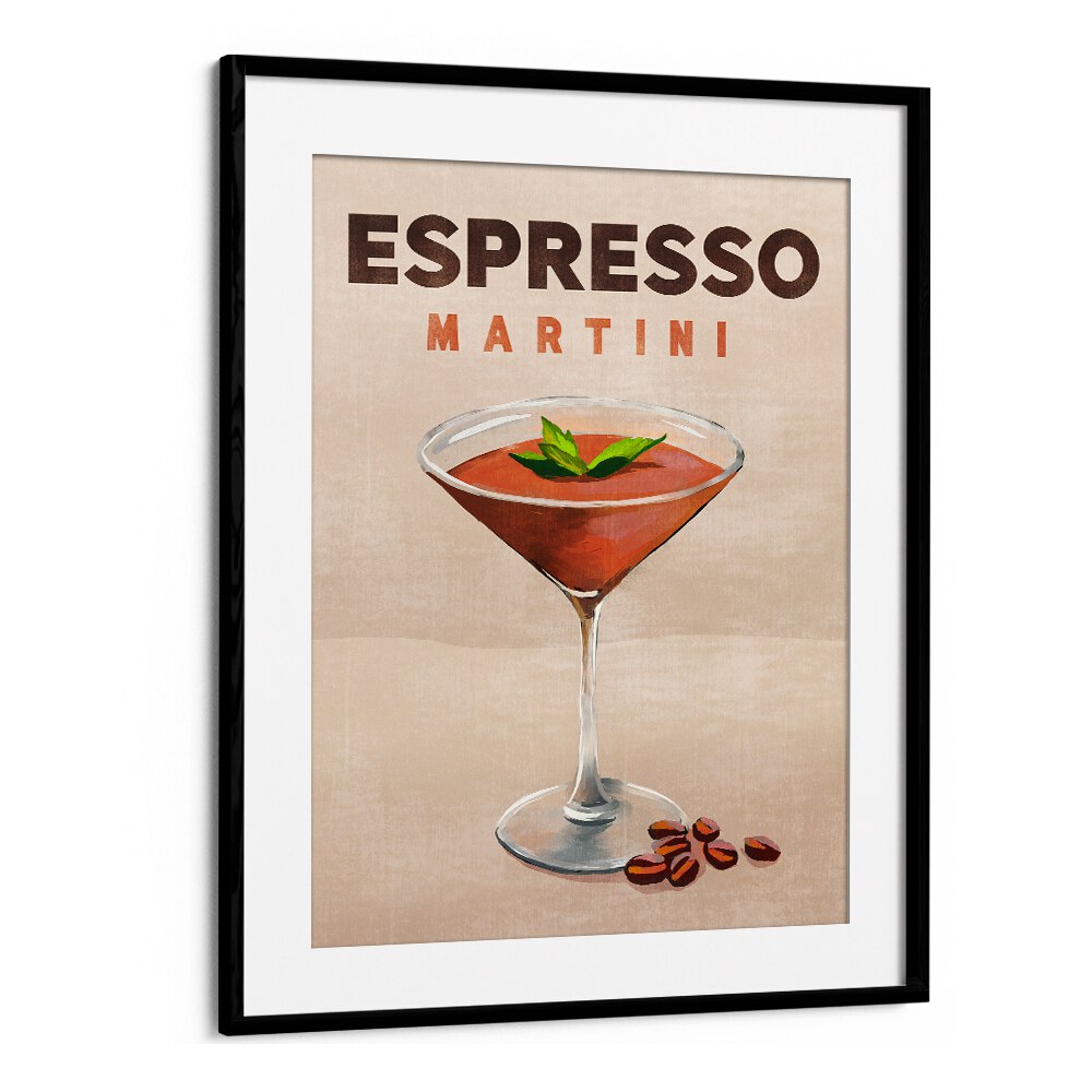 Stylish ESPRESSO MARTINI, BAR art print perfect for transforming your café or bar into a chic nightlife spot.
