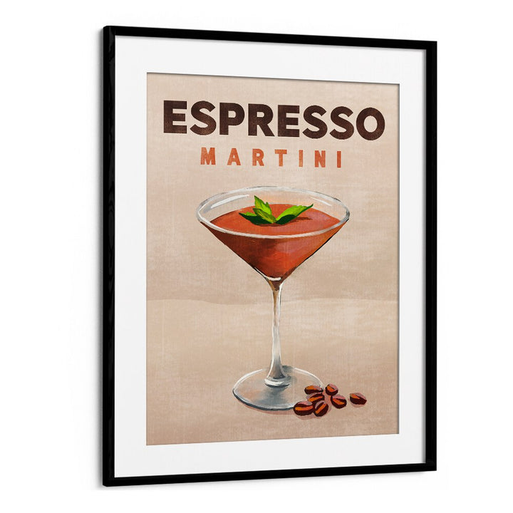 Stylish ESPRESSO MARTINI, BAR art print perfect for transforming your café or bar into a chic nightlife spot.