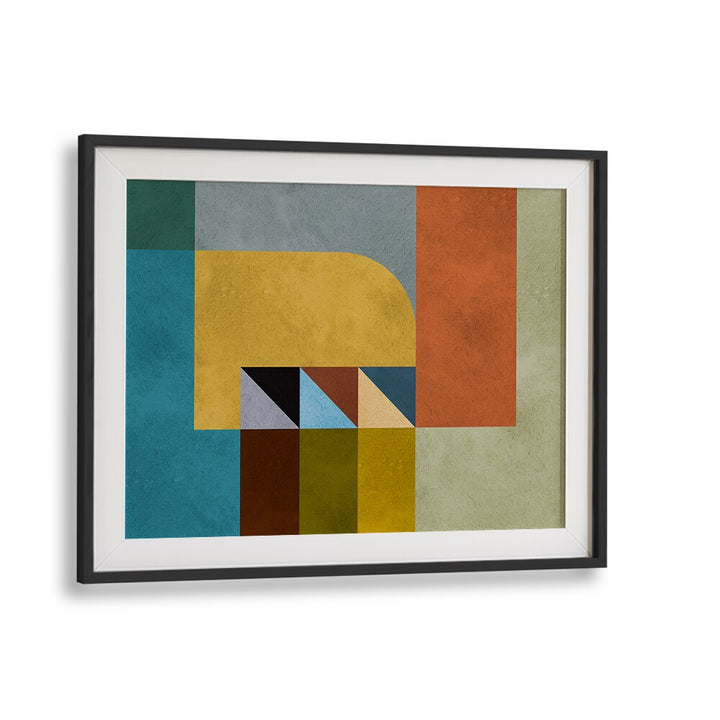 Colorful HARMONY 2, GEOMETRIC ART PRINTS in a stylish frame, perfect for modern home decor and artistic expression.