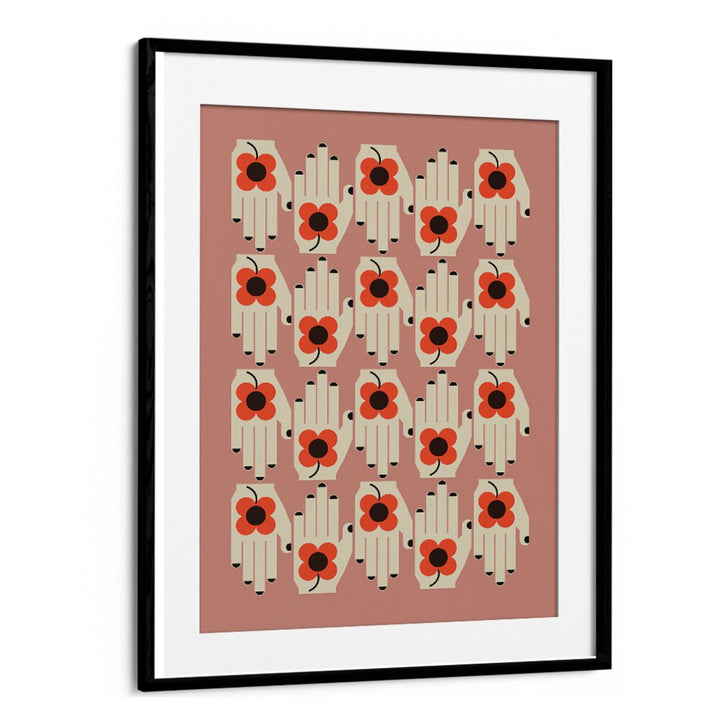 Vibrant FLOWER IN THE HAND, FLORAL FLOWER PAINTINGS showcasing colorful blossoms, perfect for adding charm to any space.