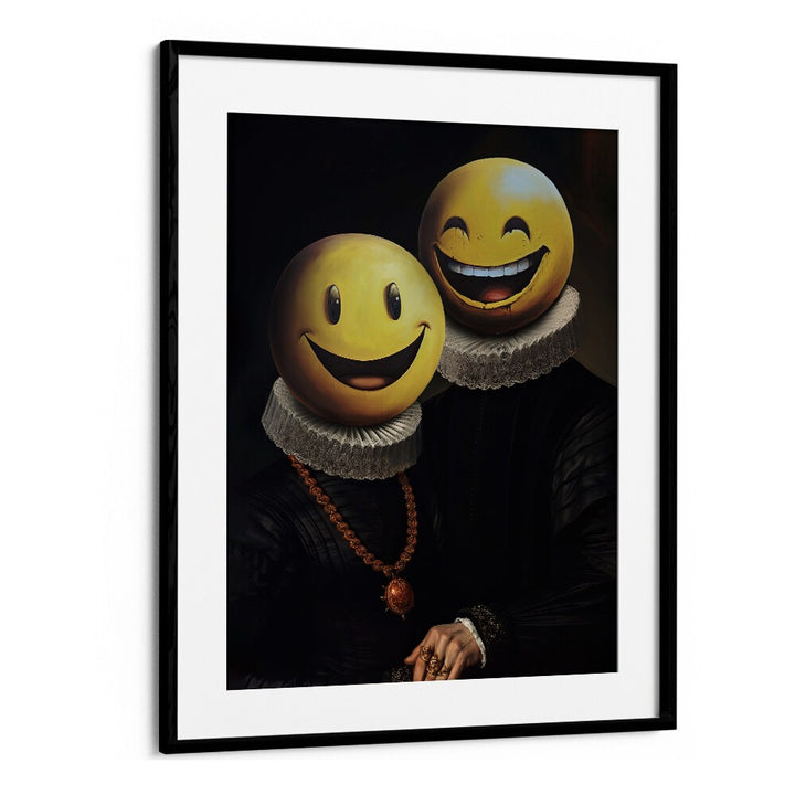 "The Smilers, altered art prints featuring playful smiley faces, perfect for igniting creativity in any space."