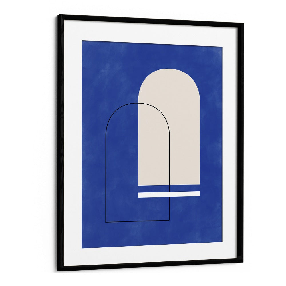 Stunning BLUE ARCHES, GEOMETRIC ART PRINTS by Elena Ristova, perfect for enhancing your modern art collection.