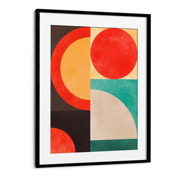 CIRCLES IN HARMONY VIII, GEOMETRIC ART PRINTS feature vibrant circles and balanced patterns, perfect for any decor.