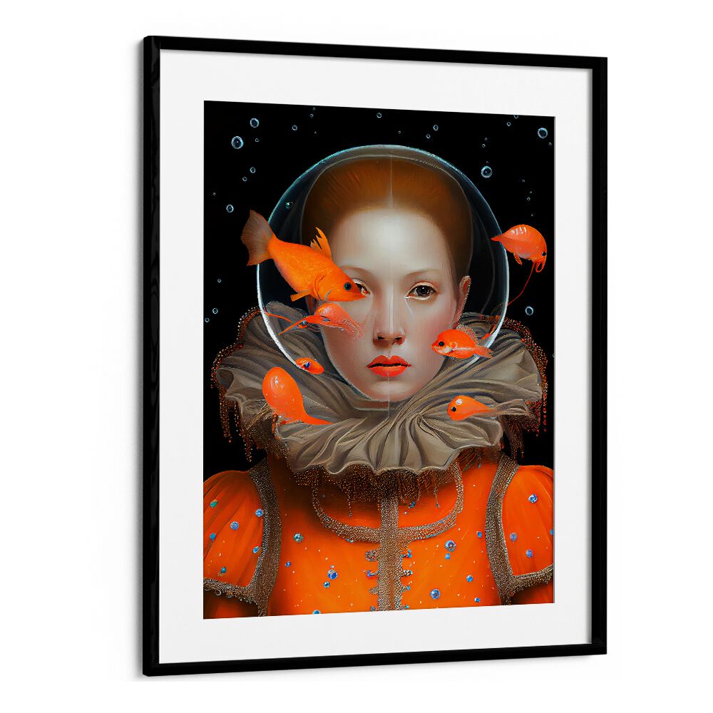 Enchanting altered art print, "THE PRINCESS OF DEEP SEA," showcases a mystical underwater realm by Dikhotomy.