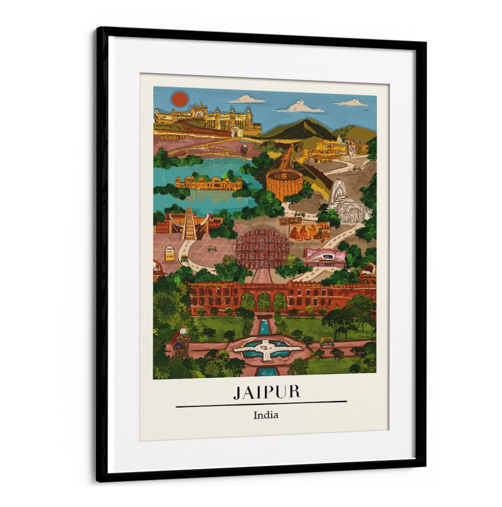 Vibrant JAIPUR, TRAVEL POSTERS by Saumya Agarwal showcasing the beauty of the Pink City in stunning detail.