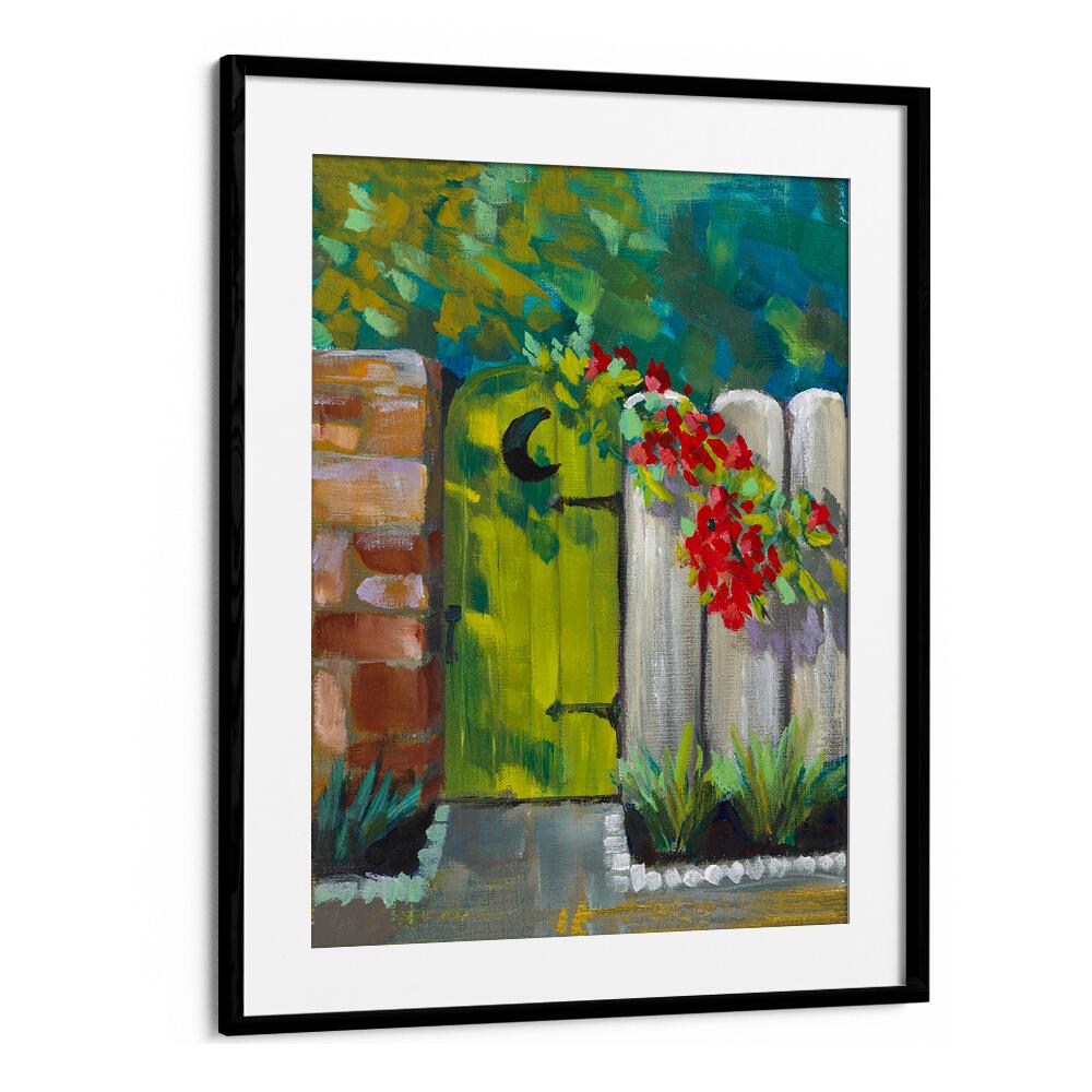 Vibrant MOON DOOR, FLORAL FLOWER PAINTINGS enhance your space with enchanting colors and abstract floral brushstrokes.