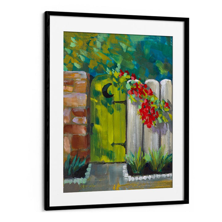 Vibrant MOON DOOR, FLORAL FLOWER PAINTINGS enhance your space with enchanting colors and abstract floral brushstrokes.